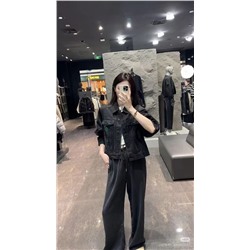 Женская джинсовая куртка с принтом в виде граффити