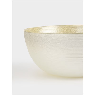 Салатник, 24х11 см, 1,7 л, стекло, молочный/шампань, Marbella