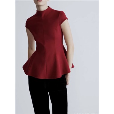 Кофточка с баской ЛАЙМ