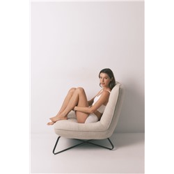 Top sin costuras canalé blanco