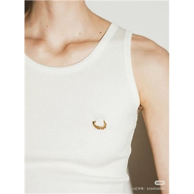 Женская майка с минималистическим, но эффектным украшением  (2 цвета) Шиапарелл*и