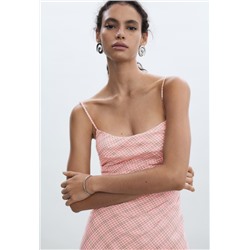 Vestido midi estampado cuadros