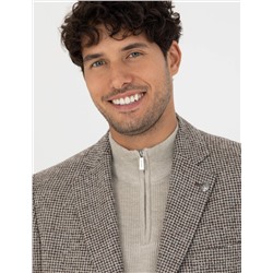 Kahverengi Slim Fit Ceket