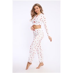 пижама женская с брюками с длинным рукавом 5735