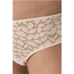 Braga ancha brasileña encaje beige