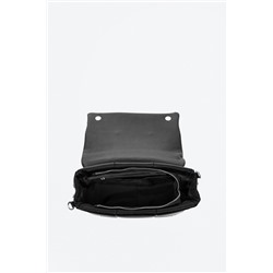 Bandolera de piel Negro