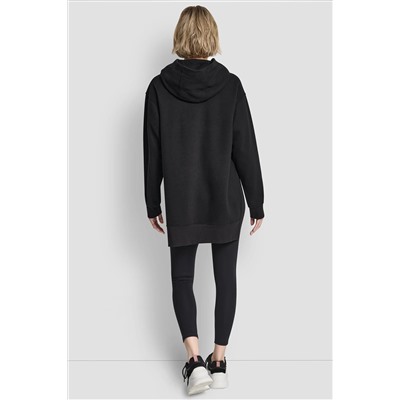 3D VARSITY LOGO OVERSIZED TUNIC HOODIE