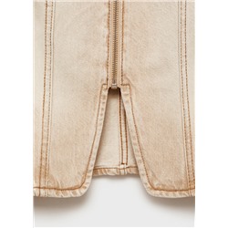 Top vaquero cremallera