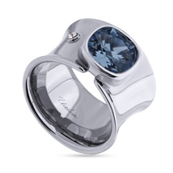 Кольцо Триумф (кристаллы SW джинс 10мм; покрытие родий), Есть комплект