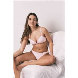 Sujetador triangular relleno encaje rosa CHARMING