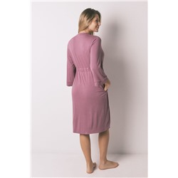 Bata "maternity" cinturón rosa