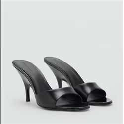 Sandalia piel tacón cuña