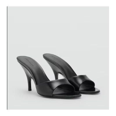 Sandalia piel tacón cuña