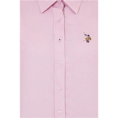 Kadın Manolya Uzun Kollu Basic Gömlek