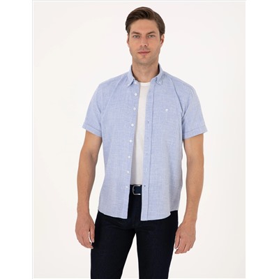 Mavi Regular Fit Kısa Kollu Gömlek