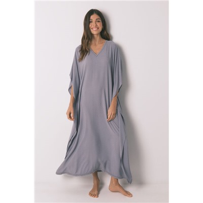 Vestido caftán viscosa gris
