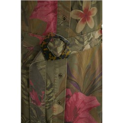 Vestido largo camisero tropical