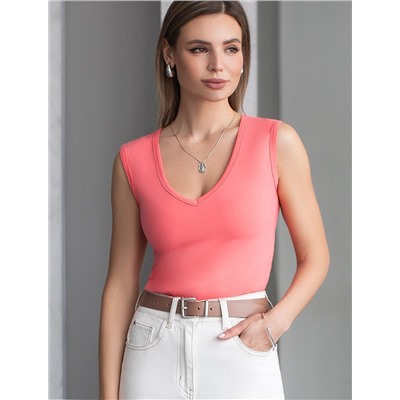 Топ из премиального хлопка с эластаном