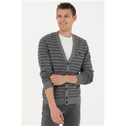 Erkek Gri Melanj Triko Hırka