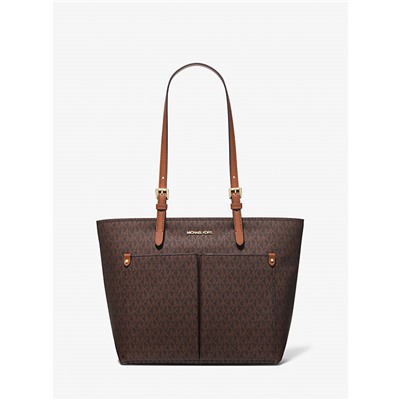 Michael Kors Outlet Jet Set Medium Logo Pocket Tote Bag