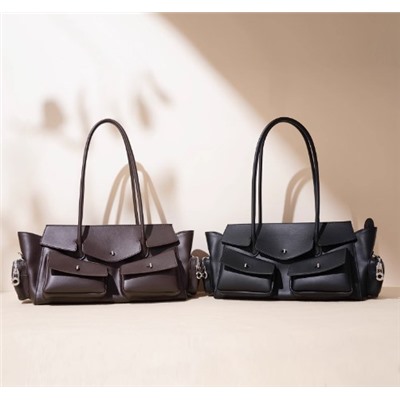 Новая вместительная сумка из натуральной кожи