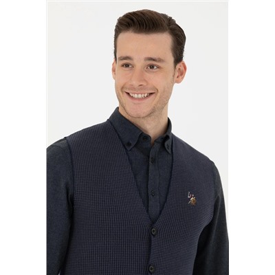 Erkek Lacivert Triko Hırka