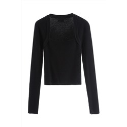 Top de lana Negro