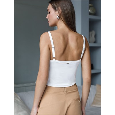 Топ с двуслойной зоной бра из премиального хлопка