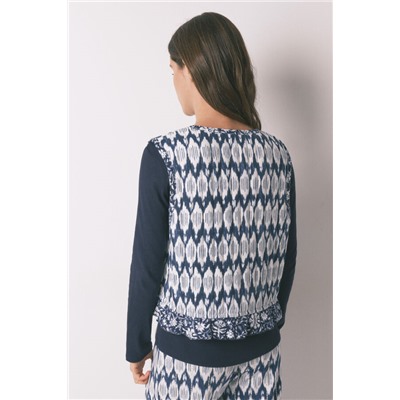 Chaleco acolchado estampado boho