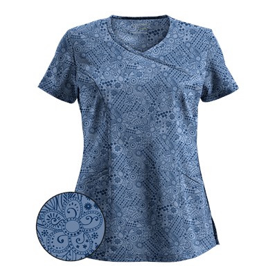 Advantage STRETCH by Butter-Soft™ Pretty Patches Ceil Scrub Top