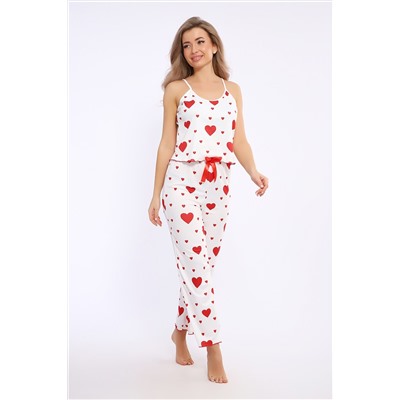 Пижама женская с брюками и топом 5734