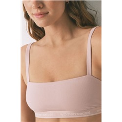 Top sin costuras algodón rosa
