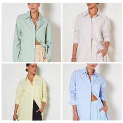 Женские хлопковые рубашки Oversiz*e, экспорт в Австралию   Стоимость на оф.сайте со скидкой 95$