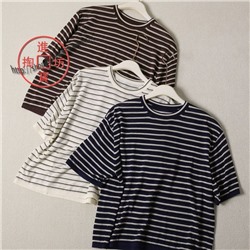 Трикотажная футболка в трендовую полоску СИЭР*И