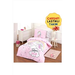 Özdilek Unicorn Tek Kişilik Ranforce Nevresim Takımı - Pembe