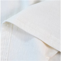 Мягкая и удобная хлопковая вышита, свободная повседневная футболка