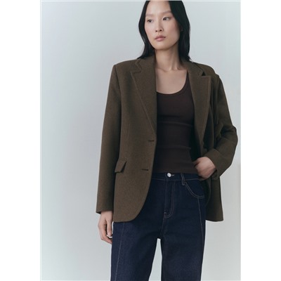 Jeans rectos rinse wash costuras