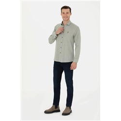 Erkek Yeşil Uzun Kollu Gömlek