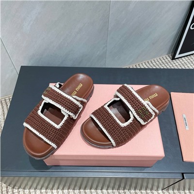 Вязанные шлепки МИУ МИ*У