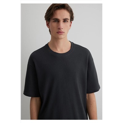 Mavi Antrasit Basic Tişört Loose Fit / Bol Rahat Kesim 0612724-70092