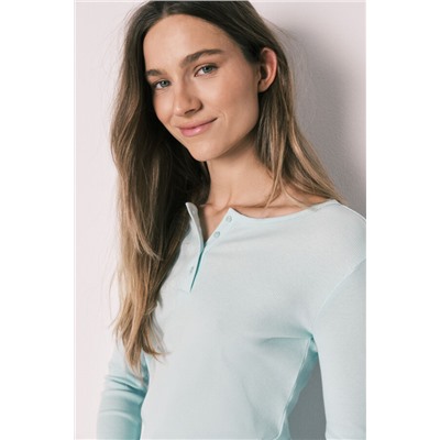 Pijama largo verde cuadros Vichy algodón