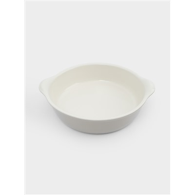 Форма для запекания, 26 см, керамика, круглая, молочно-бежевая, Baker