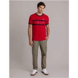 CREW NECK RINGER LOGO T-SHIRT