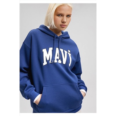 MaviLogo Baskılı Sweatshirt Oversize/geniş Kesim 1600361-70722