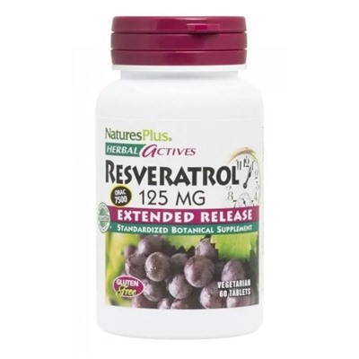 NaturesPlus, Resveratrol смесь премиального качества, 60 капсул