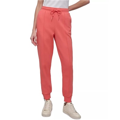 DKNY Sport Women's Zip-Cuff High-Rise Cotton Joggers