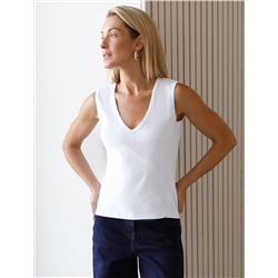 Топ из премиального хлопка с эластаном