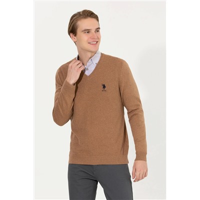 Erkek Camel Melanj Basic Kazak