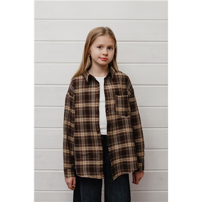 Рубашка подростковая коричневая