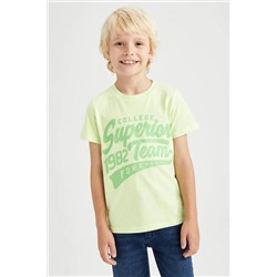 Erkek Çocuk Bisiklet Yaka Kısa Kollu Tişört